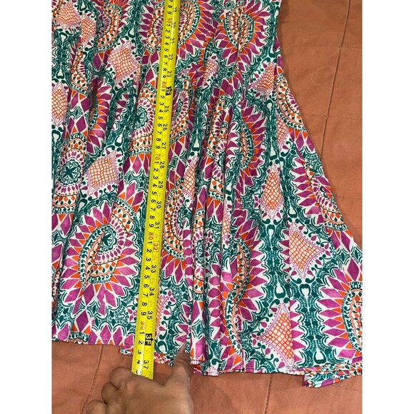 HD In Paris Anthropologie South Island Medallion Print Fit and Flare Dress Sz 6 - Picture 8 of 9